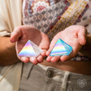 Angel Aura or Aqua Aura Pyramids - Intuition, Focus, Wisdom CI517 🧚