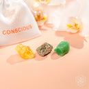 The Abundance Trio, green aventurine, pyrite, citrine 💚 CI622