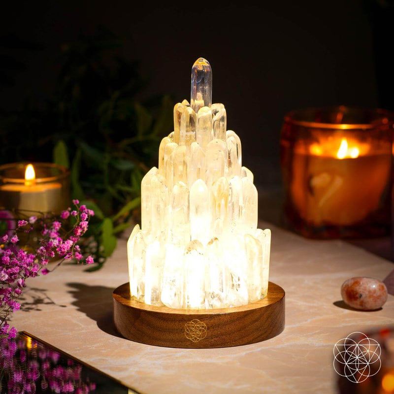 The Clear Quartz Manifestation Tower Lamp CI590 🪔