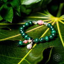 The Law of Attraction Bracelet - Malachite, Augite, Clear Quartz & Amber CI189R 🩷