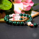 The Law of Attraction Bracelet - Malachite, Augite, Clear Quartz & Amber CI189R 🩷