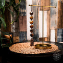 Gold Tiger Eye Heart & Stone Chips Protection Tassel CI358 💛