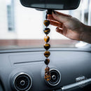 Gold Tiger Eye Heart & Stone Chips Protection Tassel CI358 💛