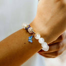 The Spiritual Growth White Agate Bracelet 🍀🧡🍀 CI108X