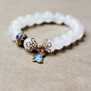The Spiritual Growth White Agate Bracelet 🍀🧡🍀 CI108X