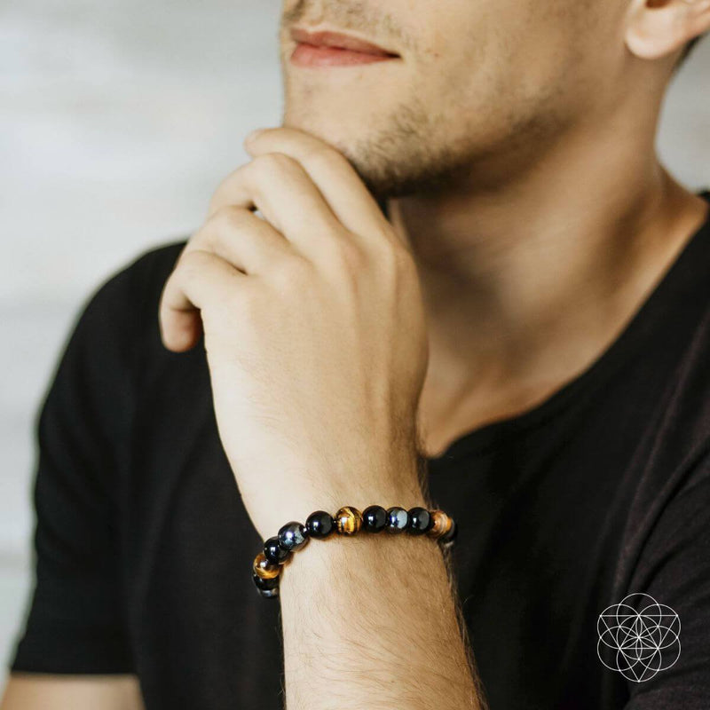 The Triple Protection Bracelet, Large 10mm Beads L06x ➺🪶➺