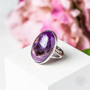 The Amethyst Visualization Ring with Platinum over Brass Finish CI373X 🔮