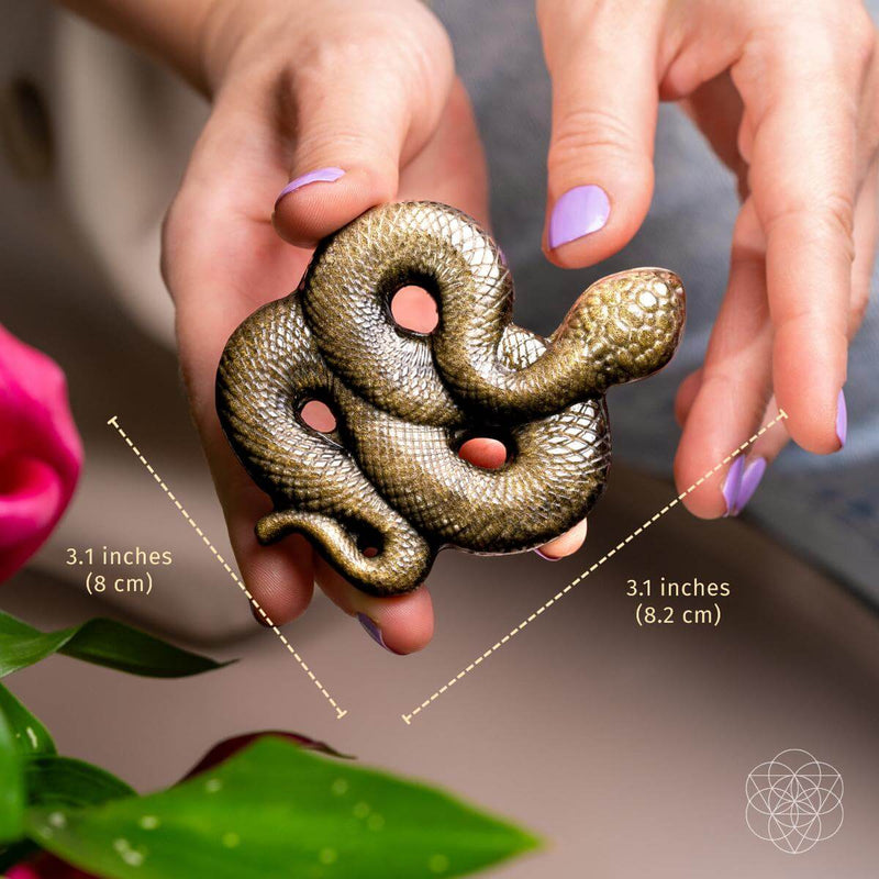Gold Sheen Black Obsidian Snake Serpent Totem / Spirit Animal 🐍 CI593
