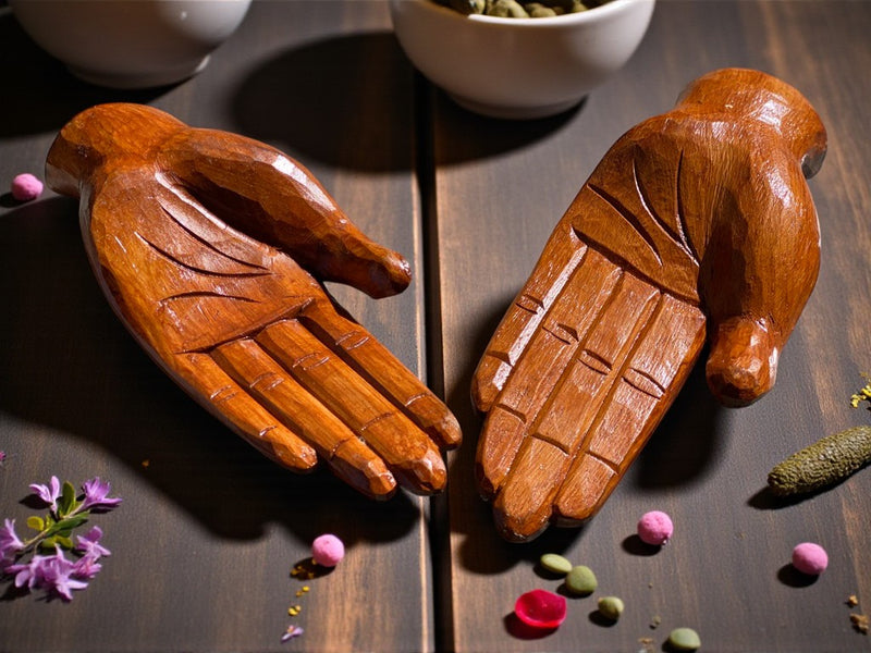 Wood polished Hand, hand-crafted in Bali FB3229 🌸