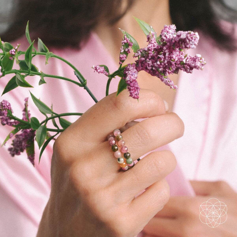 Rainbow Tourmaline Worry-Free Ring Set of 2 CI175X 🦜
