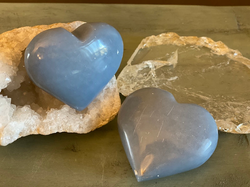 Large Angelite 💙Hearts💙 from Peru FB1403