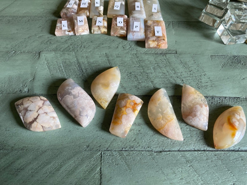 Flower Agate (Cherry Agate) Assorted Shape Cabochons FB2886