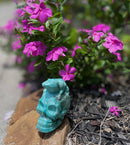 Amazonite (with smoky quartz and black tourmaline), AA Quality Skull with Lizard FB2626