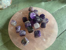 Tumbled Amethyst Chevron, Cube-like shape, SET of 5, FB2607