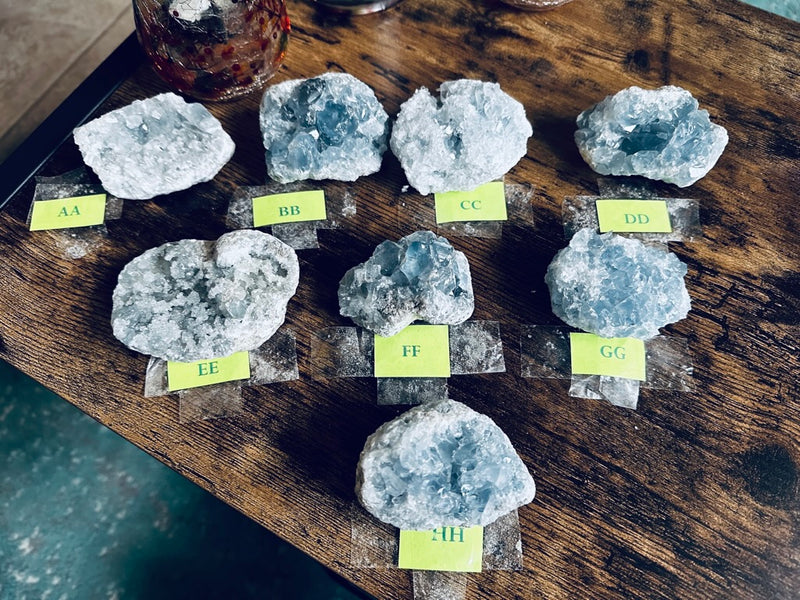 Celestite Clusters from Madagascar - Angelic Realm Crystal FB1306