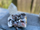 Tumbled Rhodonite in Quartz or Dioptase FB1253