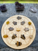 Gold Tiger Eye Angel Shape Puzzle Cabochons FB2555