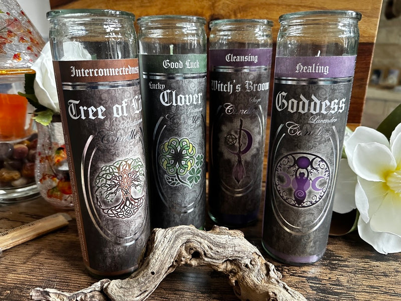 7 Day Glass Ritual Candles with Specific Intentions FB3003