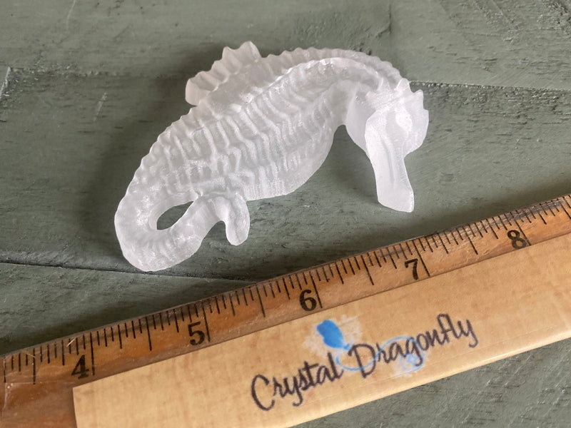 Selenite Seahorse Carving FB1926