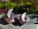 Selenite Crescent Moon, clearing and cleansing energy FB2983