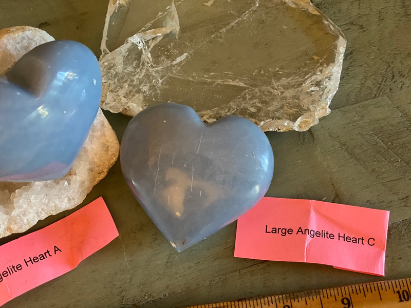 Large Angelite 💙Hearts💙 from Peru FB1403