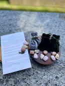 Balance Collection, Medicine Bag with Sunstone, Moonstone and Rose Quartz FB1061