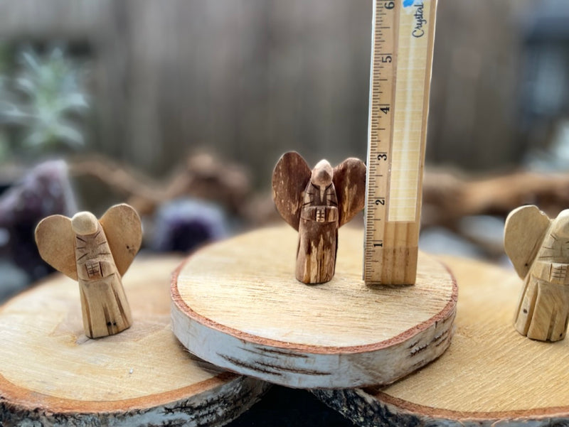 Palo Santo Wood Rustic Carved Angels FB2324