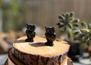 Owl Carving - Totem / Spirit Owl, Assorted Gemstones FB1343