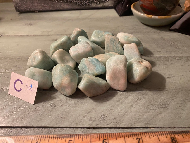 Tumbled Amazonite (Russian) - Soothing, attracts Luck & Money FB1078