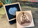 Amethyst, Rose Quartz or Clear Quartz Heart with Embossed Wood Box, Powerful Healing - Stress Relief FB2647