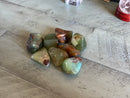 Tumbled Chrysoprase for homesickness, inspiration, shielding; FB1653