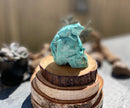 Amazonite (with smoky quartz and black tourmaline), AA Quality Skull with Lizard FB2626