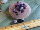 Tumbled Amethyst Chevron, Cube-like shape, SET of 5, FB2607