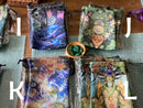 Cotton & Velveteen Drawstring Bag Pouch - Assorted Artwork FB3082