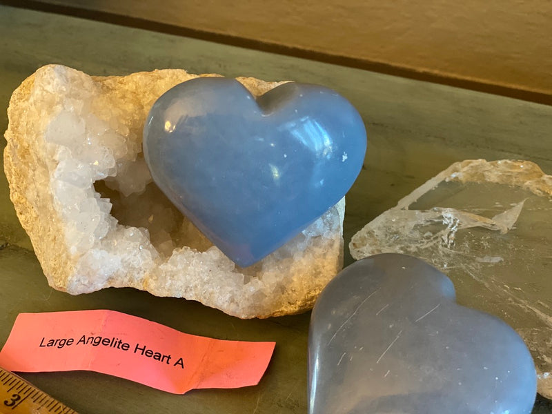 Large Angelite 💙Hearts💙 from Peru FB1403