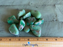 Tumbled Chrysoprase for homesickness, inspiration, shielding; FB1653