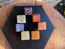 Stone Cubes with Engraved Chakra Symbols FB3113