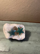 Green Aventurine Carved Stars, luck, positivity, infinity