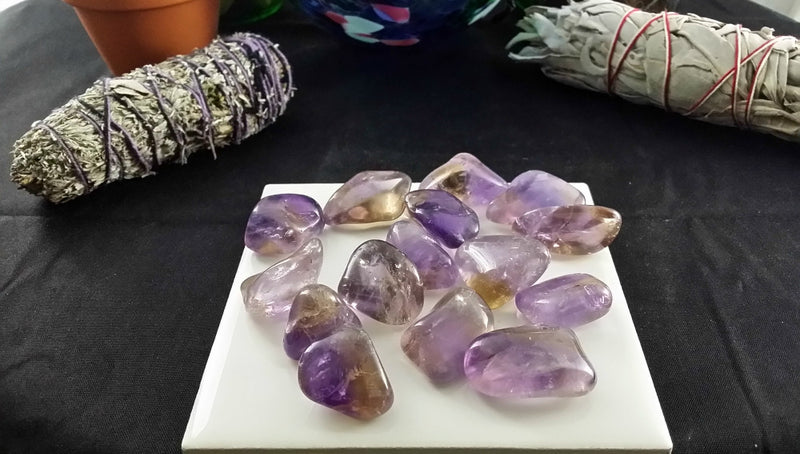 Tumbled Ametrine for decision making, focus, and well-being