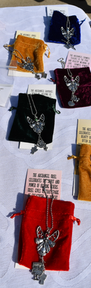 Angel Charms with Velvet drawstring Pouch; FB1202