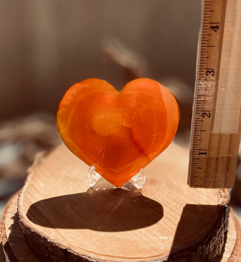 Carnelian Drusy Carved Heart for vitality FB2194