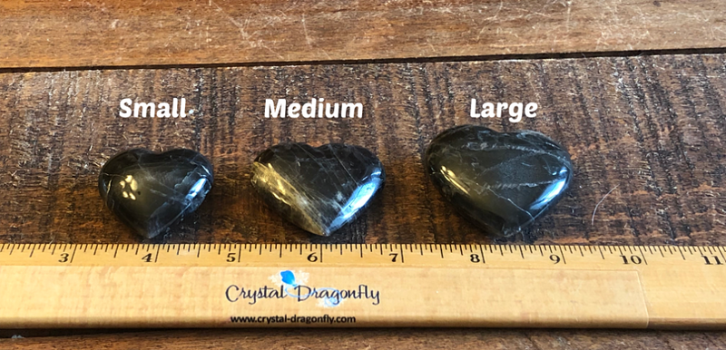 Black Moonstone Hearts from Madagascar; FB1433