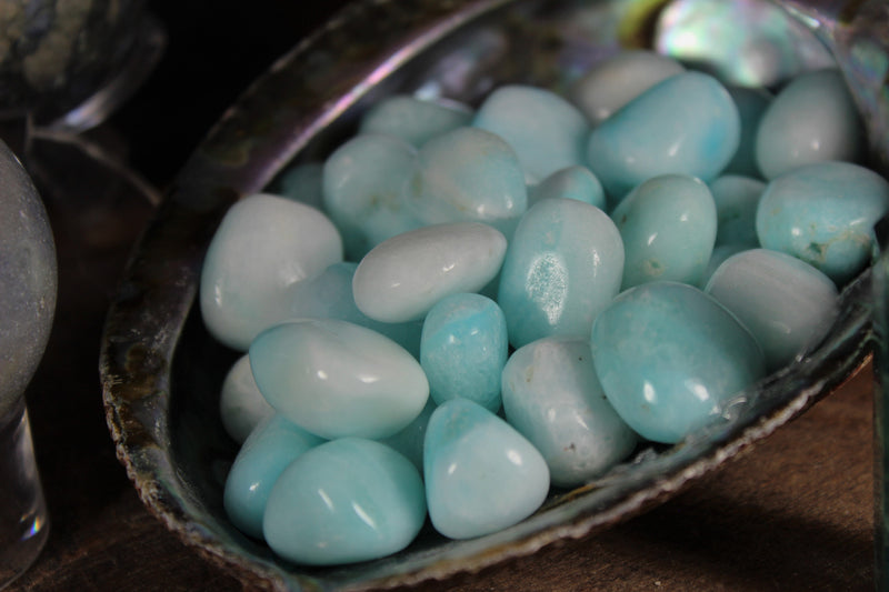Tumbled Blue Aragonite for communication with the Spiritual Realm