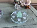 Glass Etched Star Raised Multi Small Sphere Stand FB2905 🔮