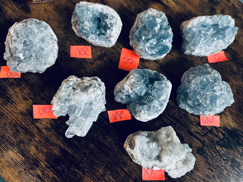 Celestite Clusters from Madagascar - Angelic Realm Crystal FB1306