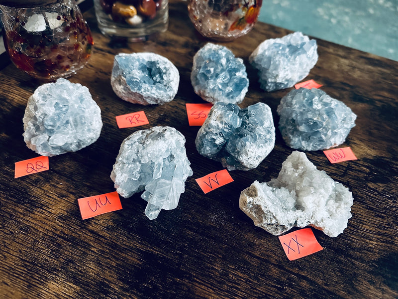 Celestite Clusters from Madagascar - Angelic Realm Crystal FB1306