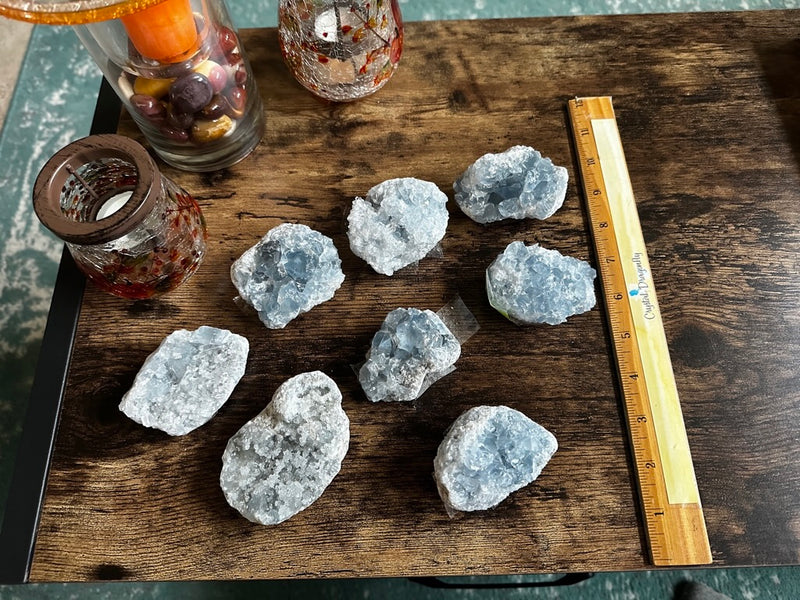 Celestite Clusters from Madagascar - Angelic Realm Crystal FB1306