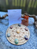 Chakra Stones Polished Ovals with Engraved Symbols FB1530