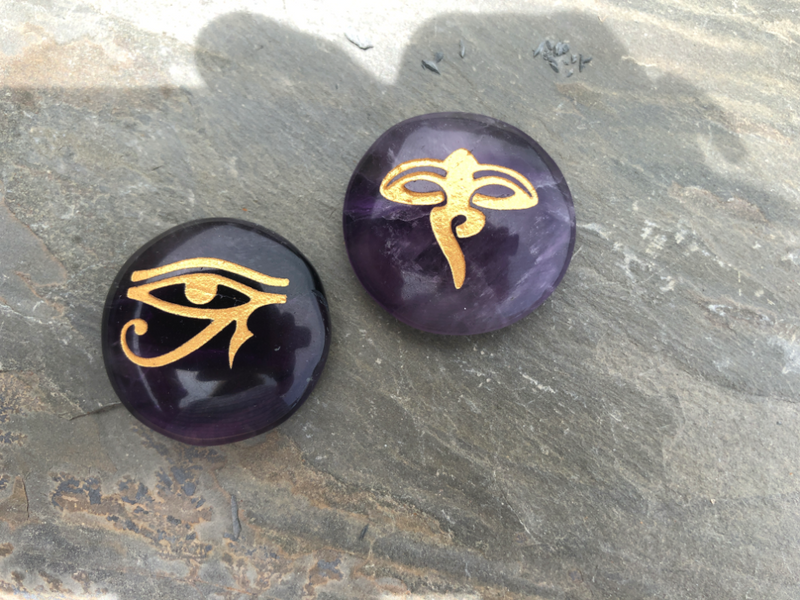 Eye of Ra / Horus or Buddha Eyes, Totem / Spirit Stone