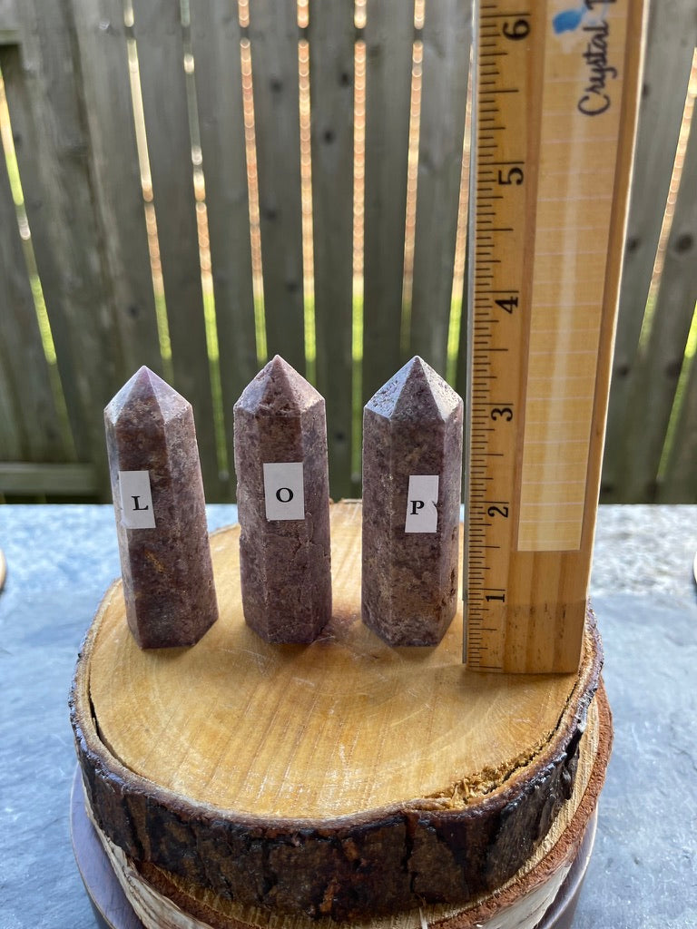 Lepidolite (Lavender Lithium Mica) Polished Standing Points (Towers) FB2559